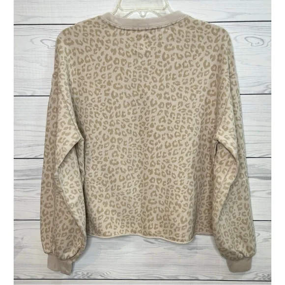 GAP leopard print oversized crop sweatshirt, size small - Picture 6 of 11